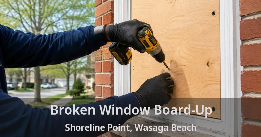 Broken Window Board-Up Shoreline Point, Wasaga Beach - ON