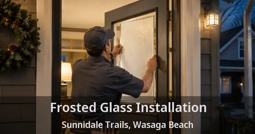 Frosted Glass Installation Sunnidale Trails, Wasaga Beach - ON