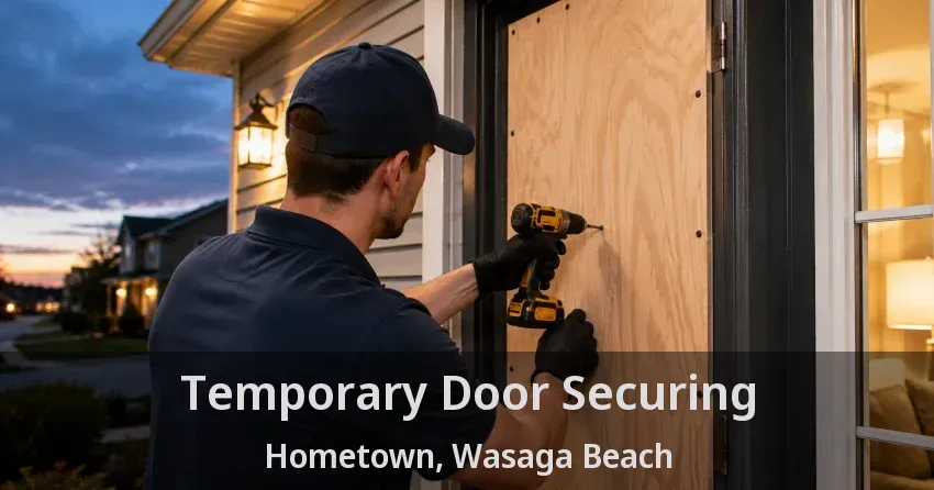 Temporary Door Securing Hometown, Wasaga Beach - ON