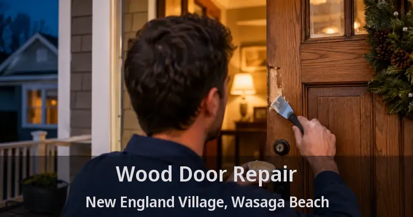 Wood Door Repair New England Village, Wasaga Beach - ON