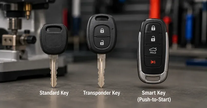 technician cutting a transponder ignition key in Wasaga Beach