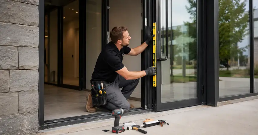 commercial glass door frame installation Fernbrook, Wasaga Beach